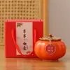 Caja de Dulces de Boda Anxinmei Caqui Ruyi Azucarero Tarro de Té Sellado Caja de Regalo Banquete de Boda Cumpleaños Luna Llena Logo de Caqui
