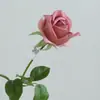Flor Artificial con Aspecto Húmedo, Rosa Individual de Alta Gama para Decoración de Bodas, Accesorio para Fotos, Centro de Mesa, Popular en Xiaohongshu