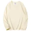 Fabricante de Camisetas de Algodón Puro de Peso Pesado 260g, Camisa Base Casual Holgada de Color Sólido Unisex, Top Grueso No Transparente de Manga Larga