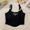 Camisola irregular de cuello redondo para chica hot de deseo puro, prenda exterior, espalda descubierta, con estampado, body de una pieza para mujer, espalda en U