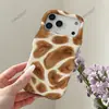 Funda de Teléfono Estilo Coreano Ins con Bloques de Color y Estampado de Vaca para Apple 18Pro, Funda de Película de Onda Grande, Cubierta de Teléfono Brillante de Doble Capa