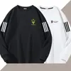 Camiseta de Manga Larga para Hombre Destacada, Estampado de Marca de Moda, Top Otoño/Invierno, Sudadera, Camiseta Interior Juvenil, Camiseta Base