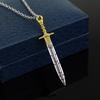 Collar con colgante de espada retro de moda con diseño de monstruo oceánico, cadena de suéter con joyería periférica de películas europeas y americanas, suministro de Taobao