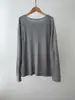 Camiseta para Mujer BORBOTIE 2026 Otoño/Invierno Nueva Mezcla de Cachemir y Lurex BC Top de Punto Hombros Descubiertos