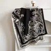 Nueva Bufanda Jacquard de Paisaje Pintura Imitación Cachemira Chal para Habitación con Aire Acondicionado para Mujer Otoño e Invierno Engrosada Cálida Larga Bufanda Transfronteriza
