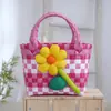 Regalo al por mayor para el Día del Niño Bolsas Pequeñas, Bolsas Tejidas Coloridas, Cestas de Mano, Souvenirs de Dibujos Animados DIY, Transfronterizo