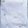 Véu de Noiva Youlapan V01 Branco com Camada Única de Pérolas, Pente e Bordado, Estilo Curto Simples, Acessório de Cabeça para Sessão de Fotos, Vestido de Noiva
