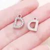 Liga de Zinco K Branca Cravejada de Diamantes 26 Letras Inglesas Acessórios de Joia Pingente DIY Brincos Pulseira Pingente Acessórios para Roupas