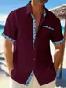 2025 Camisa Havaiana de Manga Curta Amazon Homem Europeu e Americano Comércio Exterior Transfronteiriço Primavera Nova Camisa de Renda Pedido