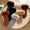 Guantes de Invierno Cálidos para Mujer, Gamuza Felpa, Cómodos y Gruesos, a Prueba de Viento y Frío, Adecuados para Ciclismo y Conducir, Guantes con Pantalla Táctil