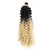 Comercio exterior fibra química crochet onda de agua para cabello color degradado waterdeep 100G 24 pulgadas cabello rizado peluca en stock venta al por mayor