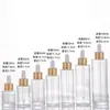 Botellas de Aceite Esencial Esmeriladas al por Mayor, Botellas Transparentes para Esencias, Botellas Dispensadoras Cosméticas Portátiles de Viaje, Botellas de Muestra para Productos de Cuidado de la Piel