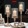Decoração para casa mesa de jantar Castiçal decoração doméstica luz de velas jantar decoração criativa suporte de vela de vidro nórdico