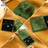 Expertos Industriales Eligen Caja de Almacenamiento de Joyería Calada Estilo Chino, Caja Deslizable con Tirador de Anillo, Caja Cajón para Pendientes, Caja de Empaque para Joyería