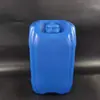 Venta spot de barriles apilables de 25 litros, barriles de plástico de 25 kg, barriles químicos, barriles cuadrados cerrados azules de 25 kg