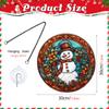 TYU549-568 Colgante Navidad Yeti Acrílico Cadena de Hierro Colgante Vacaciones Ventana Porche Adorno Decorativo