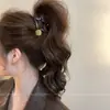 Grampo de Cabelo Estrela de Cinco Pontas Label Dourado para Rabo de Cavalo Alto Feminino Alta Qualidade 2025 Novo Estilo Grampo de Tubarão Acessórios de Cabelo