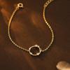 Pulseira Coroa Mori Prata S925 Feminina Doce Elegante Cravejada com Diamantes Redondos Pulseira Fina Versátil Presente para Melhores Amigas