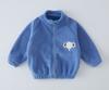 Casaco de Bebê Espessado Outono e Inverno Top de Lã Moletom Infantil com Forro de Lã Estilo Ocidental Roupa Externa Quente para Bebê Camisa com Zíper