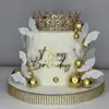 Adorno Acrílico Mariposa Flor Feliz Cumpleaños para Pastel Suministros para Repostería Postres Fiestas Descuento por Volumen