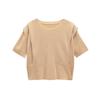 Estilo Europeo y Americano 2025 Nuevo Otoño Ropa de Mujer, Jerseys de Punto Elegantes de Color Puro con Hombreras, Manga Corta y Cuello Redondo