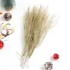 42cm Dragão Dourado com Glitter Decoração de Árvore de Natal Festa de Ano Novo Christmas Fio Curvo Dourado com Glitter Galhos Planta Artificial Multicolor