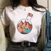 Camisetas Gráficas para Mujer Maycaur Bosque Montaña Casual Cuello Redondo