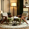 Cadeira de Sofá Individual de Ferro Artístico Richard para Sala de Estar, Casual Retrô para Varanda Café, Cadeira Preguiçosa de Designer Vintage para Casa ou Pousada