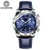 Reloj Multifuncional Augusten, Casual, Moderno y Personalizado, Tres Ojos, Resistente al Agua, de Cuarzo para Hombre
