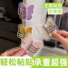 Gancho de Mariposa para Uso Doméstico, Gancho Adhesivo Multifuncional para Cocina y Baño, Fuerte Capacidad de Carga, Creativo y Lujoso Soporte Pequeño de Gancho de Mariposa