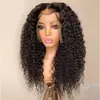 Amazon nuevo peluca europea y americana para mujer cabello rizado africano pequeño peluca de encaje frontal de fibra química juego de fabricantes en stock al por mayor
