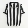 2026 Nuevo Estilo Camisa Polo de Punto Rayada de Seda de Hielo Calada de Manga Corta para Hombre, Verano Holgada Casual de Media Manga