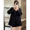 Tamanho Grande Primavera Outono Novo Estilo Chinês Botão Sapo Blazer de Terno Feminino Design Petite Botões Versátil Top de Terno