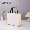 Novas sacolas de compras não tecidas da moda em estoque, personalizáveis para lojas de roupas, com um toque de alta qualidade no estilo 'ins', podem ser personalizadas