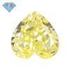 Gema Huagang 9A con corte de flor de hielo en forma de corazón, diamante de alto carbono, amarillo ganso, joyería DIY, circón, piedra desnuda, piedra principal