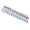 Canudos de Silicone Reutilizáveis Mais Vendidos no Exterior Conjunto Portátil Canudos de Silicone Dobráveis Canudos para Bebidas