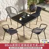 Mesas y sillas de exterior balcón mesas y sillas al aire libre juego pequeño jardín moderno mesas y sillas de hierro forjado mesa de centro pequeña mesas y sillas de jardín exterior