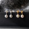 Pendientes de perlas barrocas retro francesas, de alta gama, con un toque de nicho, combinables con todo, elegantes, ligeros, lujosos y de moda.
