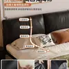 Nuevo Modelo 2026 Cama Flotante con Tapicería de Cuero Genuino, Cama Doble Moderna Minimalista con Estructura de Hierro, Cama de Boda, Cama Grande de Alta Gama