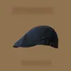 Gorra Plana de Color Liso Versátil Estilo Coreano Estilo Versátil Cuadros para Mujer Verano Ala Ancha Adelgazante Facial Protección Solar Sombrero Parasol Cabeza Grande