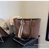 Bolsa Tote Feminina, Grande Capacidade, Versátil, Novo Modelo 2026, Textura Casual Retrô, Bolsa de Ombro Único para Aula e Deslocamento, Bolsa de Axila