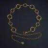 Cadena de Cintura Elegante de Metal con Girasol para Mujer de Comercio Exterior, Accesorio de Cintura Ajustable para Vestido, Cinturón de Cadena Multicapa de Gama Alta