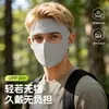 Mascarilla Protectora Solar de Seda de Hielo para Hombres, Máscara Ligera Transpirable de Cara Completa para Exteriores en Verano, Protección UV, Parasol, Mascarilla Facial Delgada