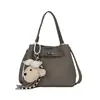 Bolso de mano pequeño de otoño transfronterizo para mujer, nuevo modelo 2026, bolso de hombro vintage de alta gama para el trabajo y los desplazamientos, bolso bandolera tipo cubo