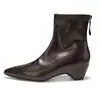 Nuevas Botas de Tobillo para Mujer Otoño/Invierno 2026, Punta Fina, Tacón Medio Cómodo, Estilizadoras, Piel Suave, Botas de Moda
