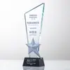 Trofeo de Pentagrama de Cristal de Colores Premio Anual del Pentagrama Medalla al Empleado Destacado Trofeo de Honor de Equipo Mayoreo