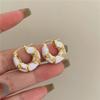 Pendientes de Esmalte Vintage Maillard para Otoño e Invierno para Mujer color rojo vino Diseño de Nicho Sentido Avanzado Hebilla de Oreja Aro de Oreja Elegante Pendientes