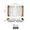 Prato Cerâmico Japonês Dividido Prato para Molho de Soja Prato para Condimentos Prato para Vinagre Prato para Molho de Churrasco Sushi Prato para Lanches Restaurante Atacado