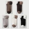 Calcetines de Algodón de Verano para Hombre, Absorbentes del Sudor y Transpirables, Calcetines de Algodón de Color Sólido, Calcetines Cortos Finos de Verano para Hombre, Calcetines Negros Invisibles