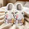 Chinelos de Algodão para Comércio Exterior para Homens e Mulheres, Chinelos de Casa com Estampa de Animal Cartoon Fofo, Chinelo Cruzado Pod Transfronteiriço Jit Peça Única Dropshipping